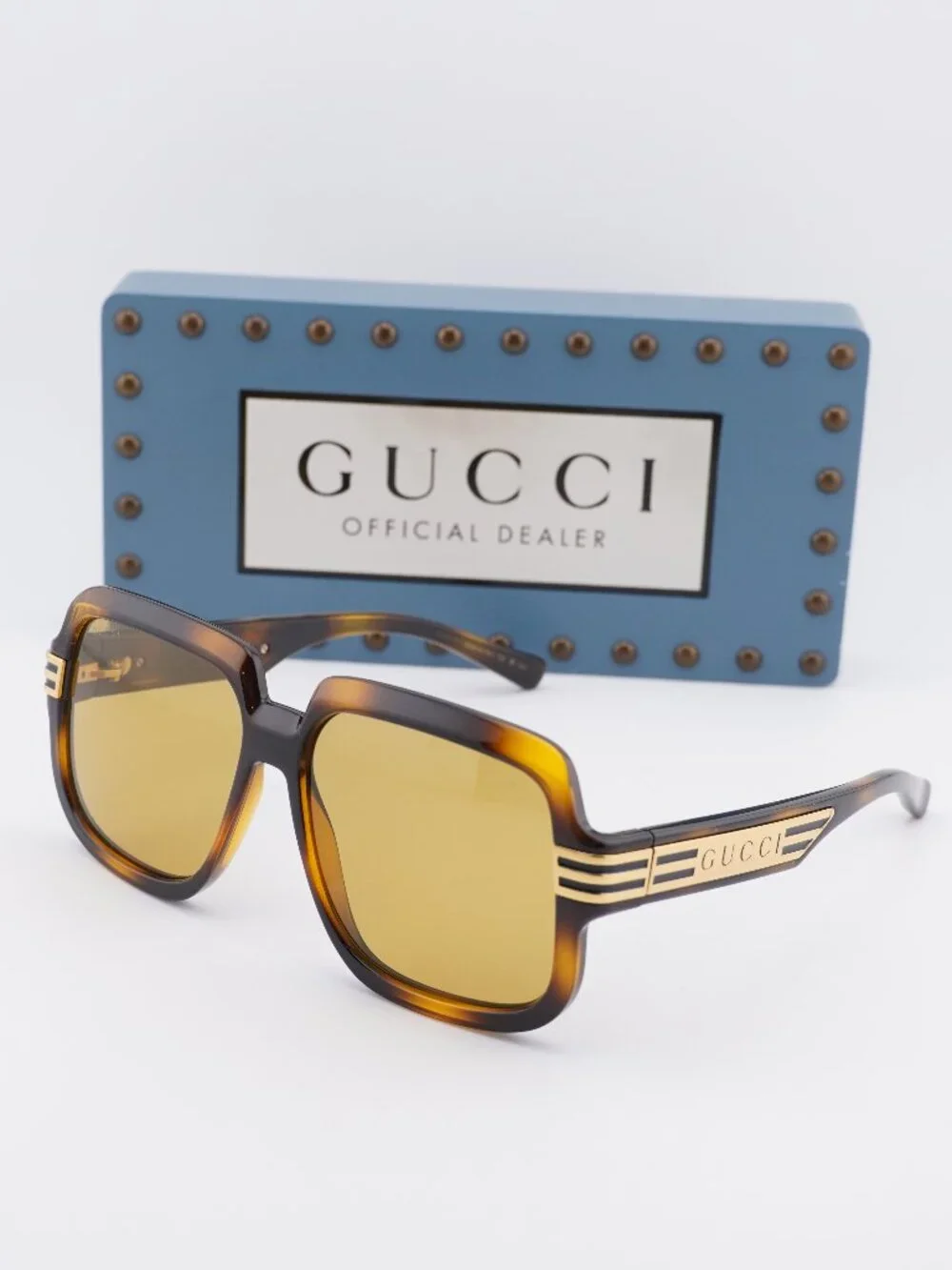 Gucci GG0979S 002 Square Sunglasses - Havana\Brown